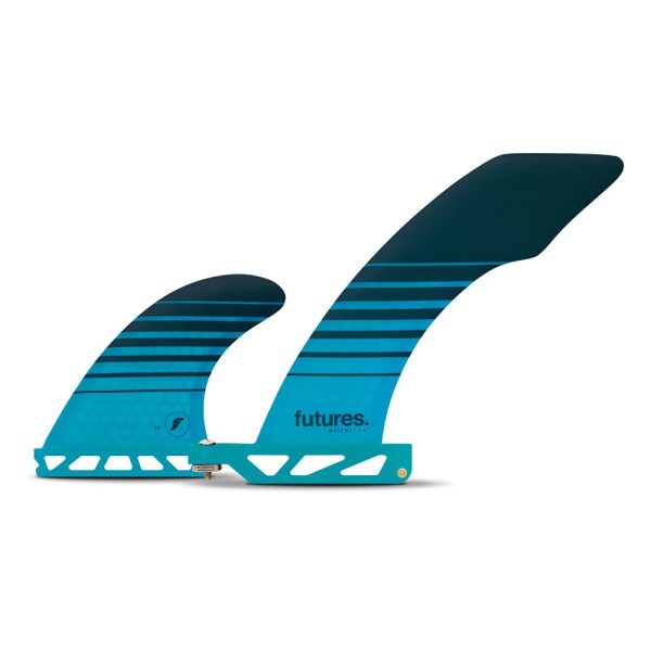 Hatchet 2+1 High Performance Longboard Fins Blue