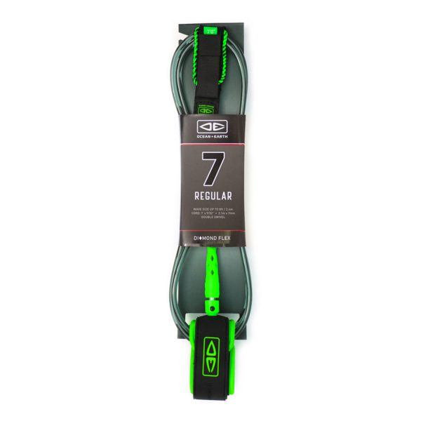 7'0 Regular Moulded Leash Lime