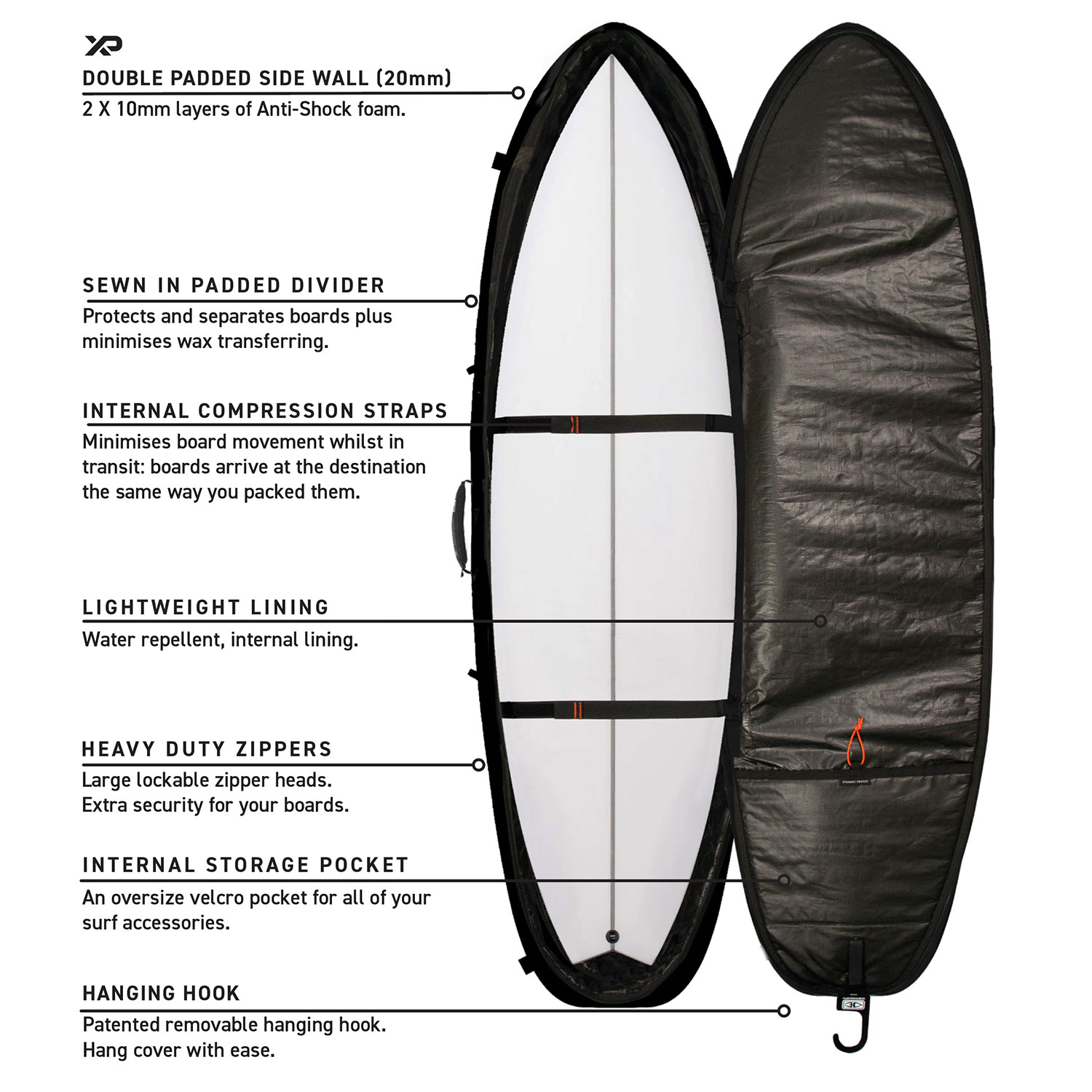 Double Hypa 2 Longboard Travel Coffin Cover - Image 5